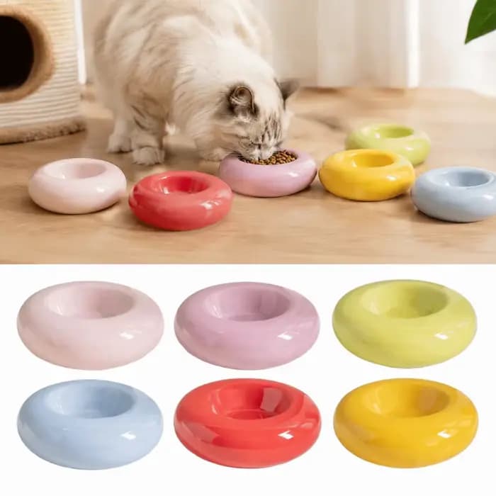 Bol en céramique pour nourriture et eau pour chat