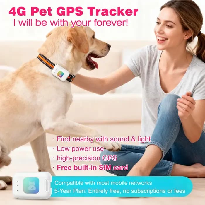 Collier GPS intelligent 4G pour chiens et chats
