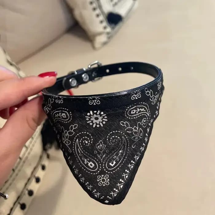 Collier Bandana imprimé mignon pour chat