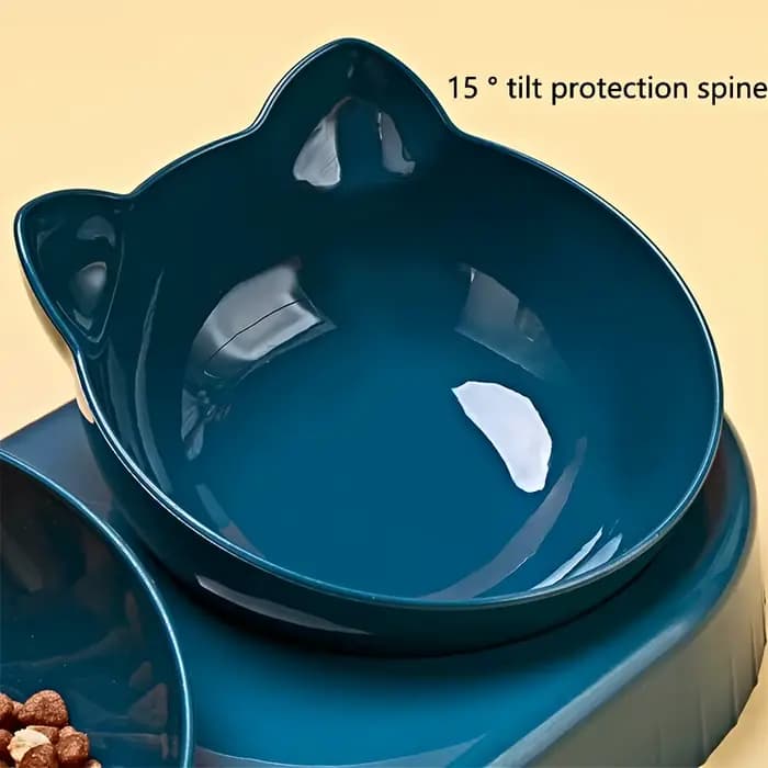 Ensemble de bols à eau et à nourriture pour animaux de compagnie avec mangeoire