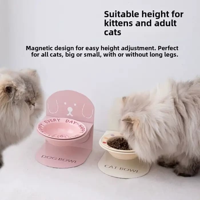 Bol en céramique anti-vomissement pour chat