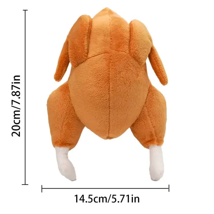 Jouet en peluche de poulet rôti grinçant pour animaux de compagnie-jouet à mâcher doux