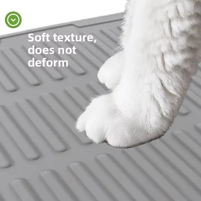 Tapis en silicone pour litière de chat, tapis antidérapant et imperméable pour animaux de compagnie, tapis en silicone résistant à l'usure et aux rayures, tapis filtrant pour sable