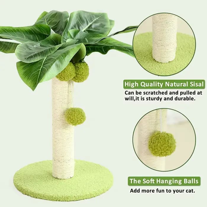 Poteaux à Gratter pour Chat avec Ikling recruté pour Chaton, Palmier Mignon, Corde de Sisal d'Nik, Produits pour Animaux de Compagnie