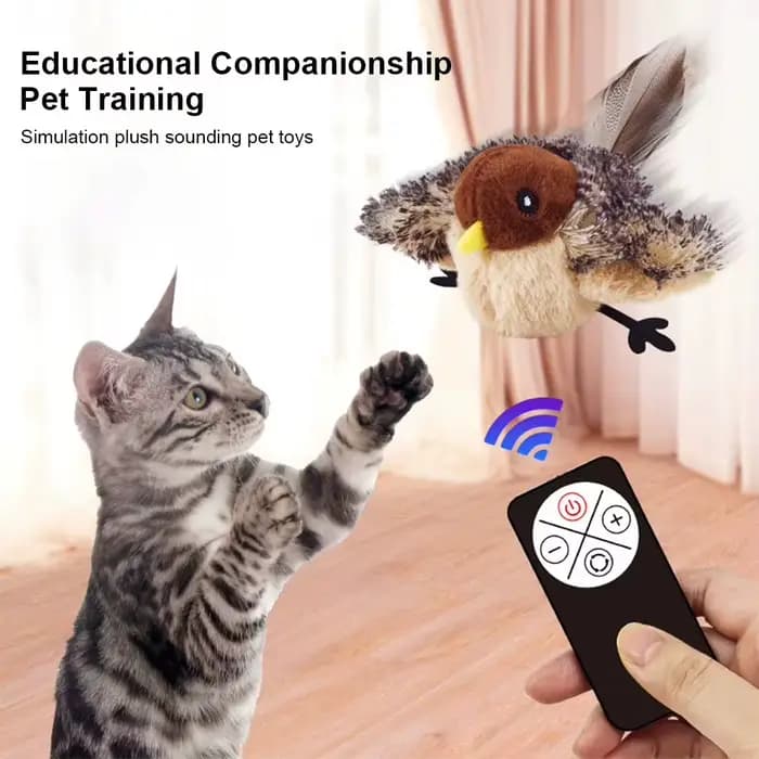 Flappy-Jouet Interactif en Peluche pour Chat et Animal de Compagnie