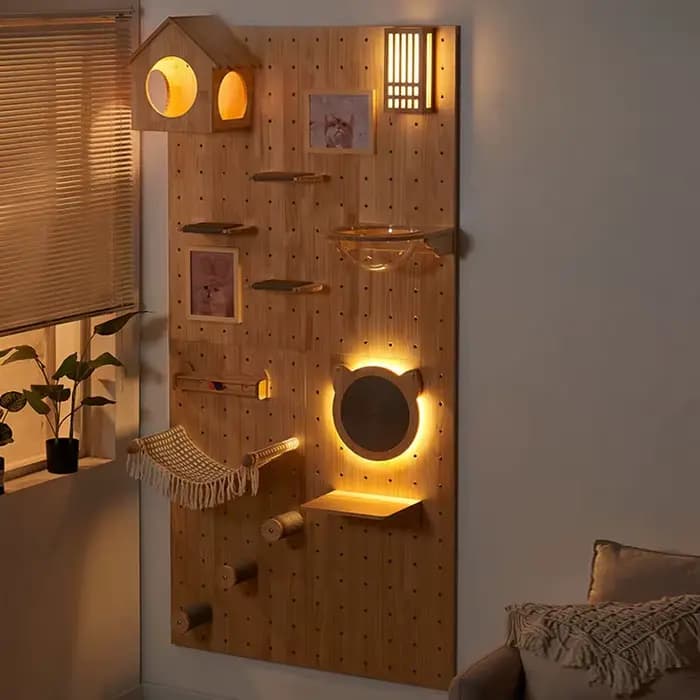 Produit pour animaux de compagnie : Arbre à chat, Tour à chat, Meubles, Condo, Maison, Perchoirs, Étagères murales, Étagères murales d'escalade pour chats