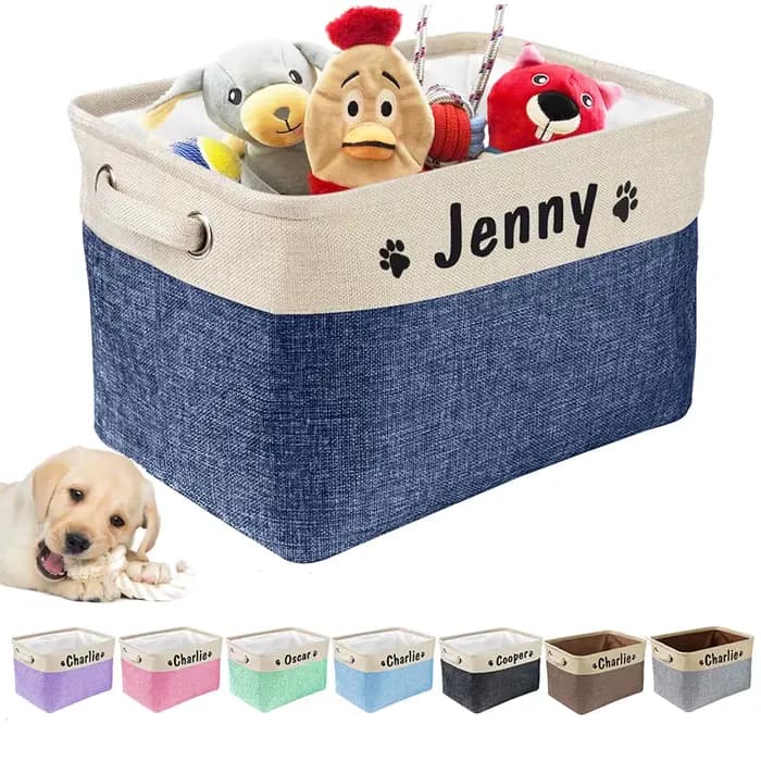 Panier de rangement personnalisé pour jouets de chien