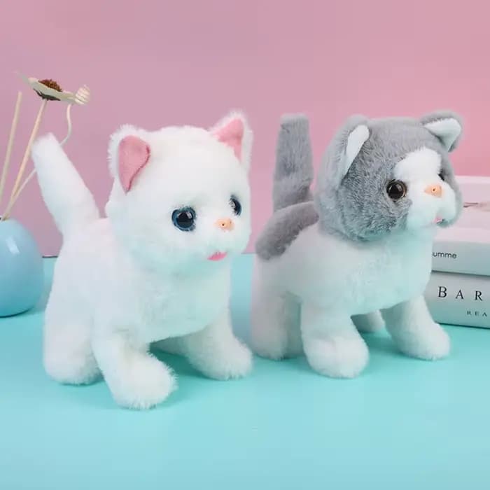 Jouet en peluche chat qui marche