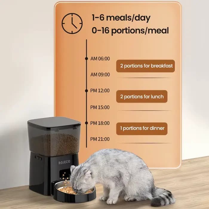 ROJECO mangeoire automatique pour chat animal de compagnie intelligent