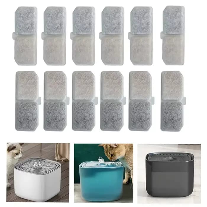 Filtre de fontaine à eau pour animaux de compagnie, accessoires de filtre remplaçables, fournitures pour chats, 12 pièces