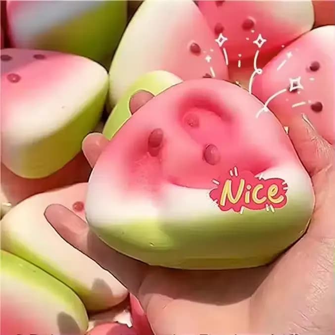 Jouet anti-stress à remontée lente en forme de fruit mignon pastèque, jouet sensoriel à rebond lent, jouet de décompression doux pour soulager le stress