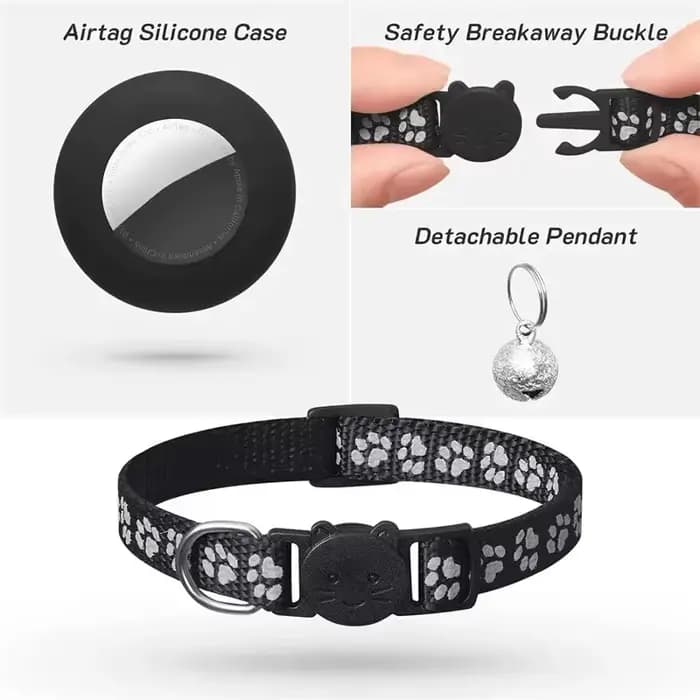 Collier pour chat Compatible avec Apple Airtag avec cloche