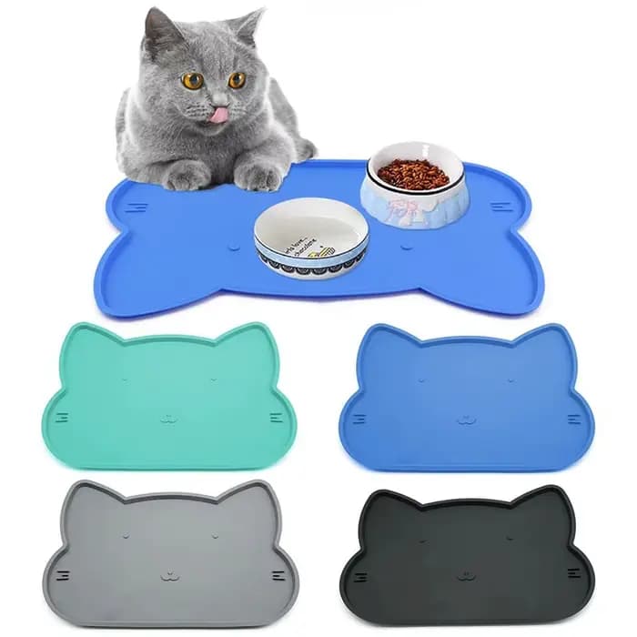 Tapis de gamelle pour animaux de compagnie en silicone durable