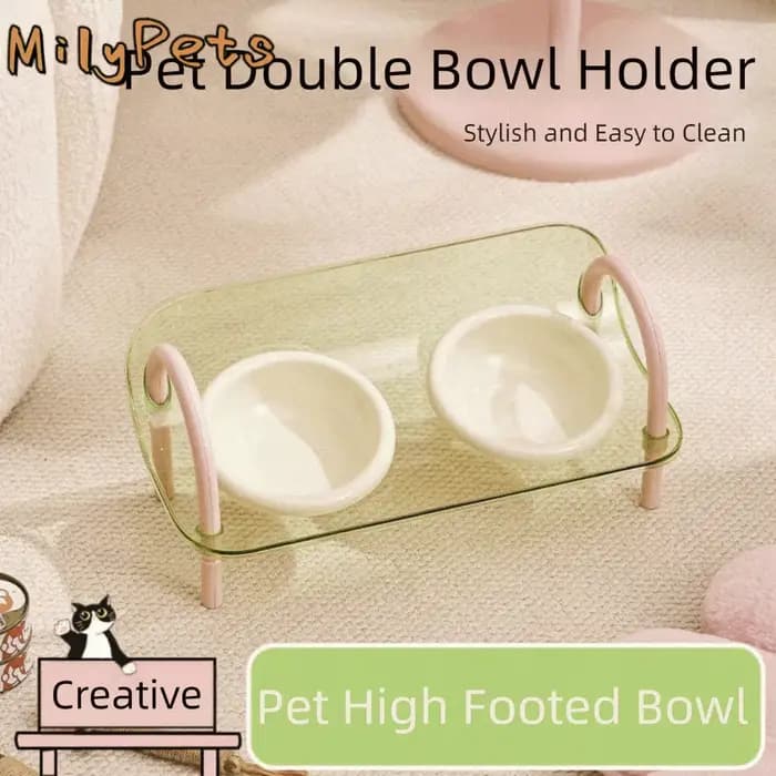 Double gamelle surélevée pour animaux de compagnie