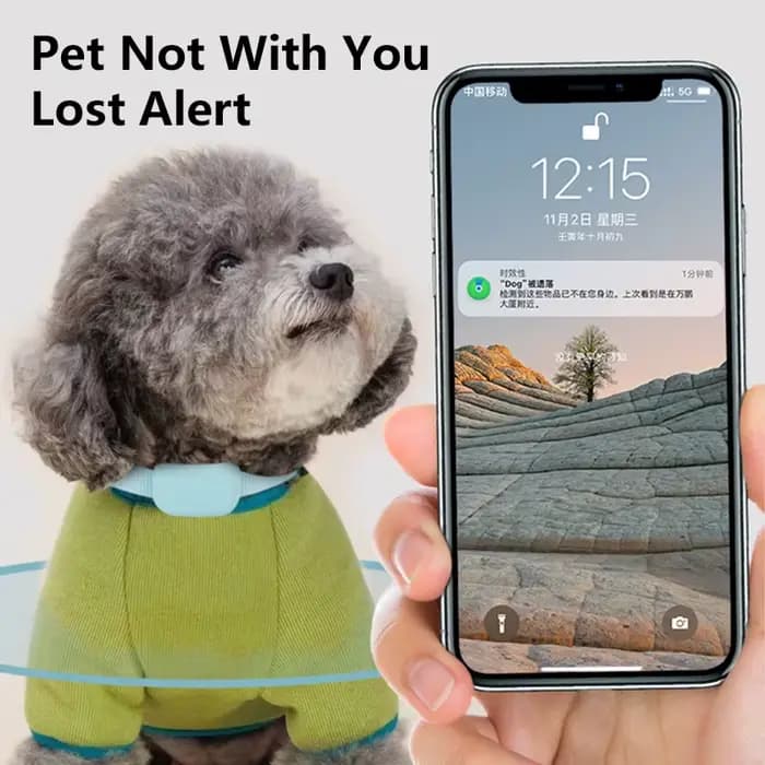 Nouveau collier de suivi GPS pour animaux de compagnie pour chats chiens Compatible iOS trouver mon appareil Anti-perte