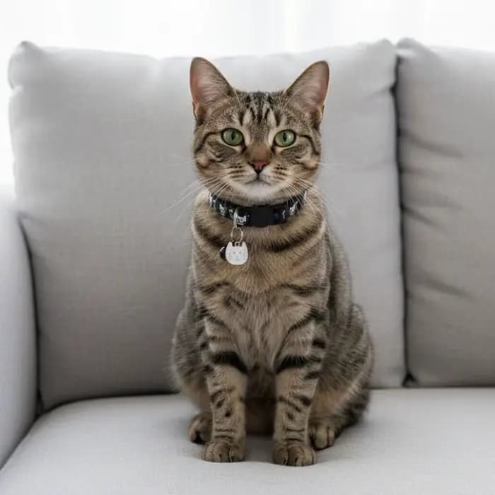 Collier réglable pour chat avec boucle de sécurité