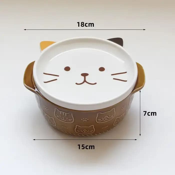 Bols en céramique créatifs pour chat et chien de dessin animé