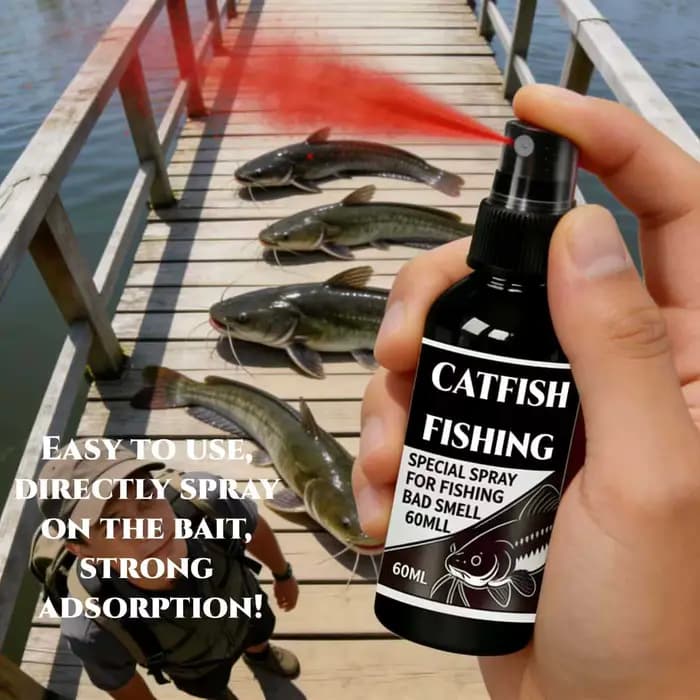 Spray spécial pour inducteur de poisson-chat, 60ml, atrayant au parfum de poisson rouge pour la pêche de rivière, du lac et de nuit, forte absorption, utilisation toutes saisons