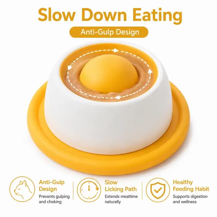 Gamelle pour chat à alimentation lente et dissimulée