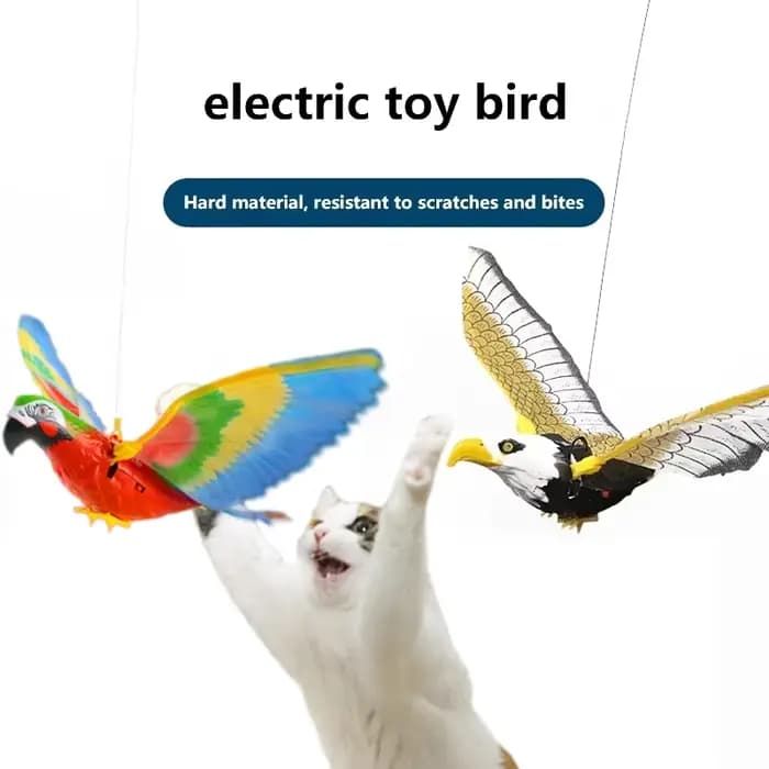 Jouet interactif pour chat : Aigle volant électrique suspendu