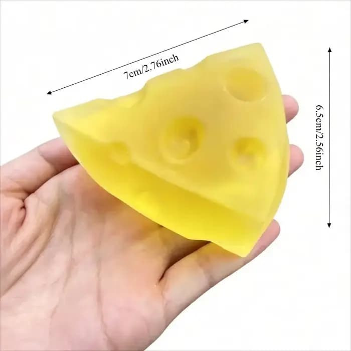 Jouets sensoriels anti-stress en forme de carré de fromage moelleux