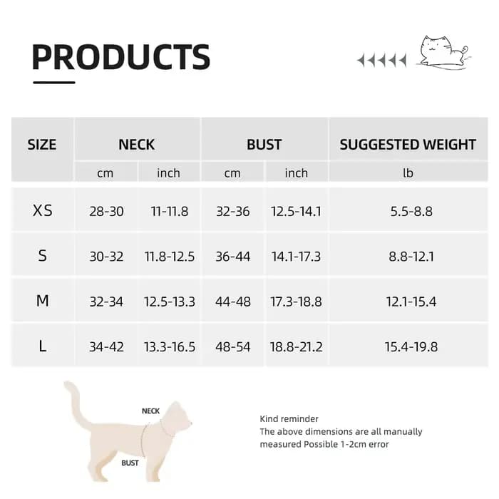 Harnais à carreaux pour chat et petit chien