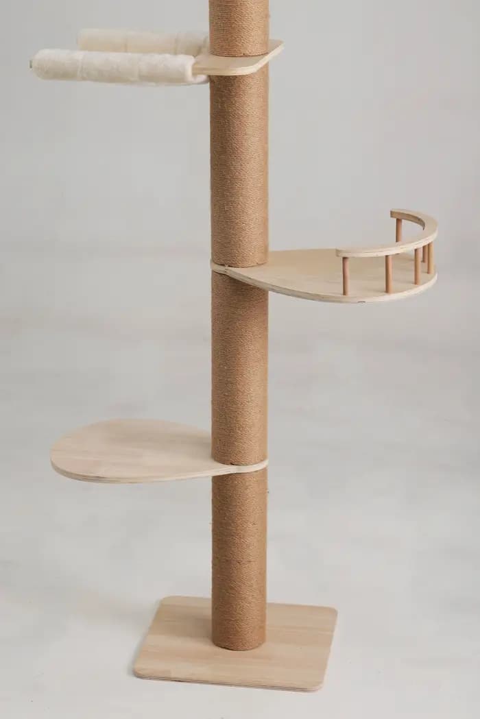 Arbre à chat de luxe en chêne massif