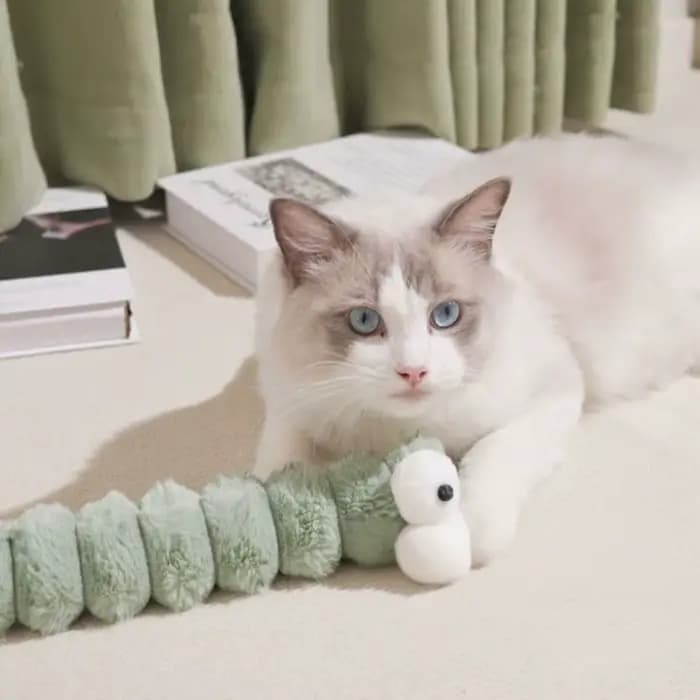 Jouets à mâcher interactifs pour chat Caterpillar Design