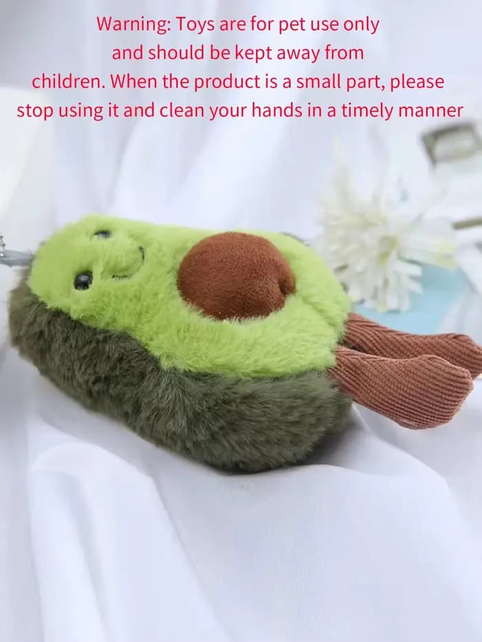Un joli jouet en peluche avocat pour animaux de compagnie