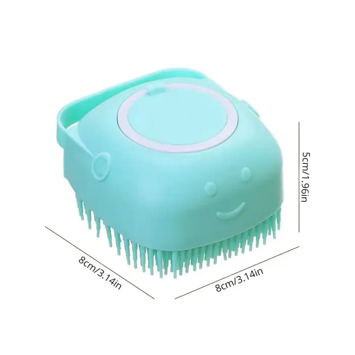 Brosse de bain en silicone souple pour animaux de compagnie, masseur, gel douche, outils de nettoyage, peigne, chien, chat, livres, fournitures de toilettage