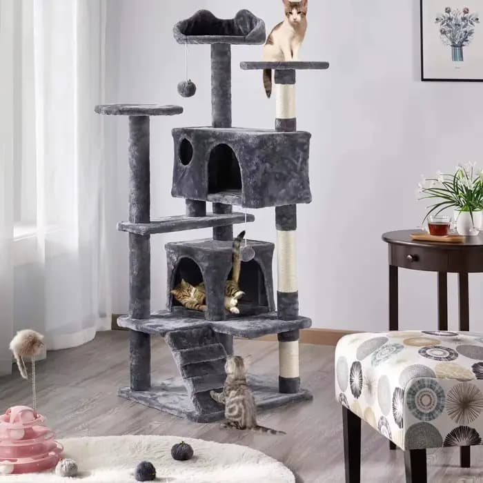 Tour d'escalade pour chat en bois massif moderne