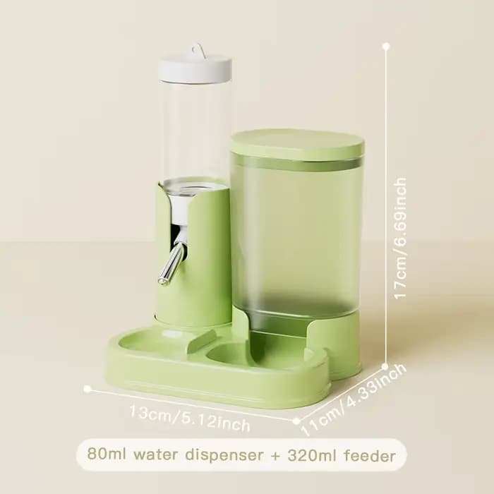 Distributeur automatique de nourriture et d'eau deux-en-un pour hamsters
