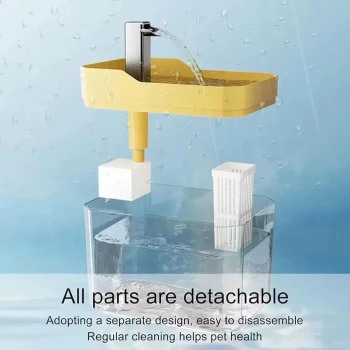 Fontaine à eau pour chat USB automatique - Circulation avec filtre et pompe amovible, bol à eau pour animaux de compagnie ultra silencieux pour intérieur