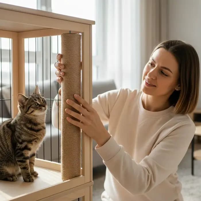 Poteau à gratter pour arbre à chat
