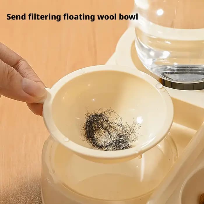 Bol pour chat mangeoire automatique avec conception anti-déversement avec fontaine d'eau distributeur de nourriture
