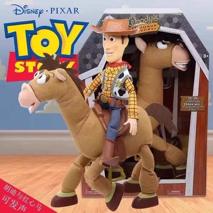 Toystory Original Toy Story 4 Woody Mount Coeurs Cheval Bullsey 18 pouces modèles sonores interactifs jouets enfants mignon présent cadeau chaud