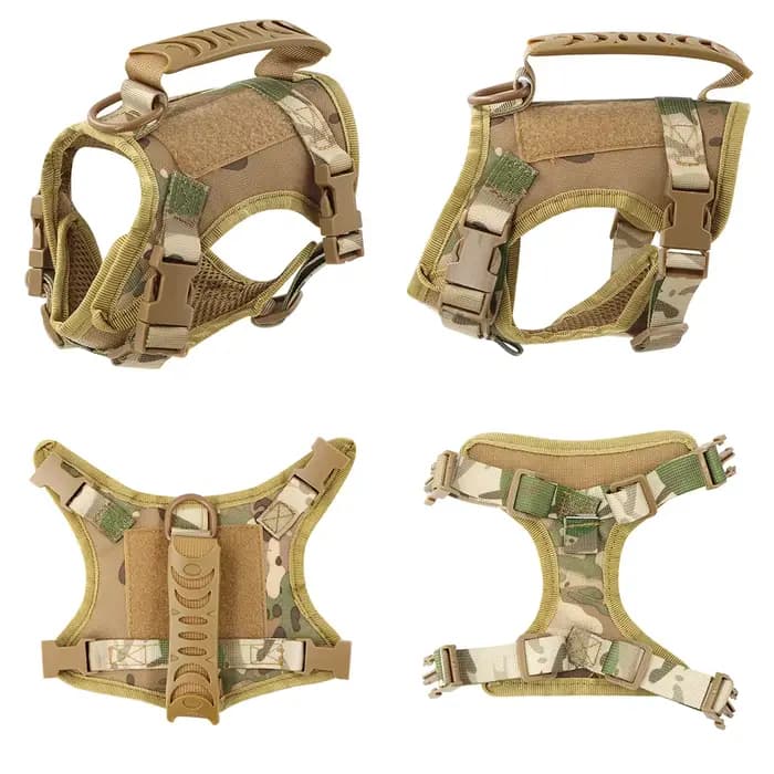 Ensemble harnais et laisse tactiques pour chat, pour la marche, anti-évasion, gilet pour animaux de compagnie, maille douce avec poignée de commande pour chats et petits chiens