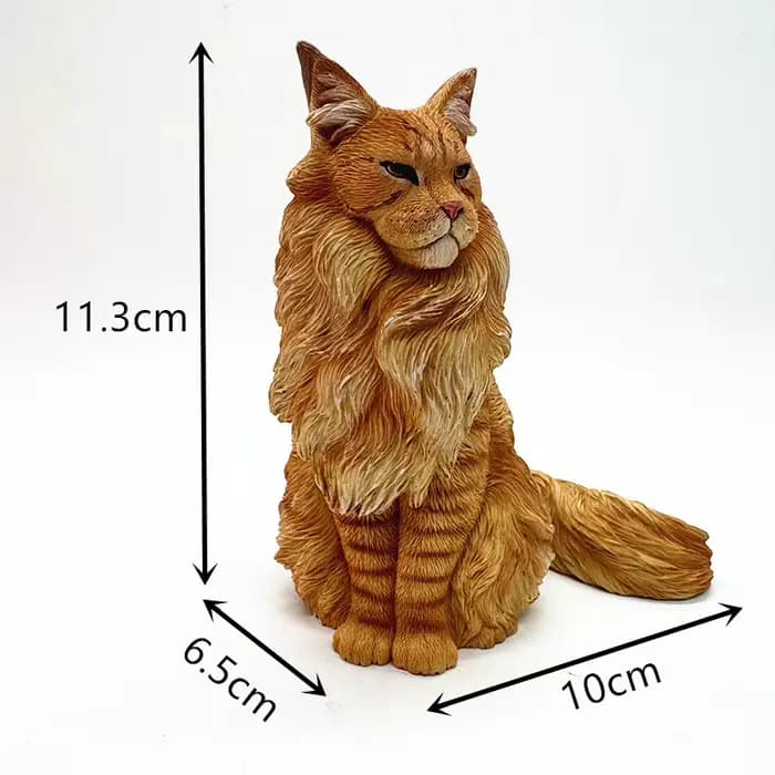 Éventail Yong quatre Maine Coon chat poupée Silicone moule Simulation Animal bricolage Production gypse résine béton décoration