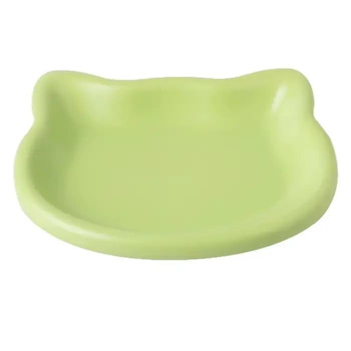 1 bol pour animaux de compagnie en forme de chat, couleur pastel, design animal mignon, antidérapant, idéal pour les chats, accessoire tendance pour la maison