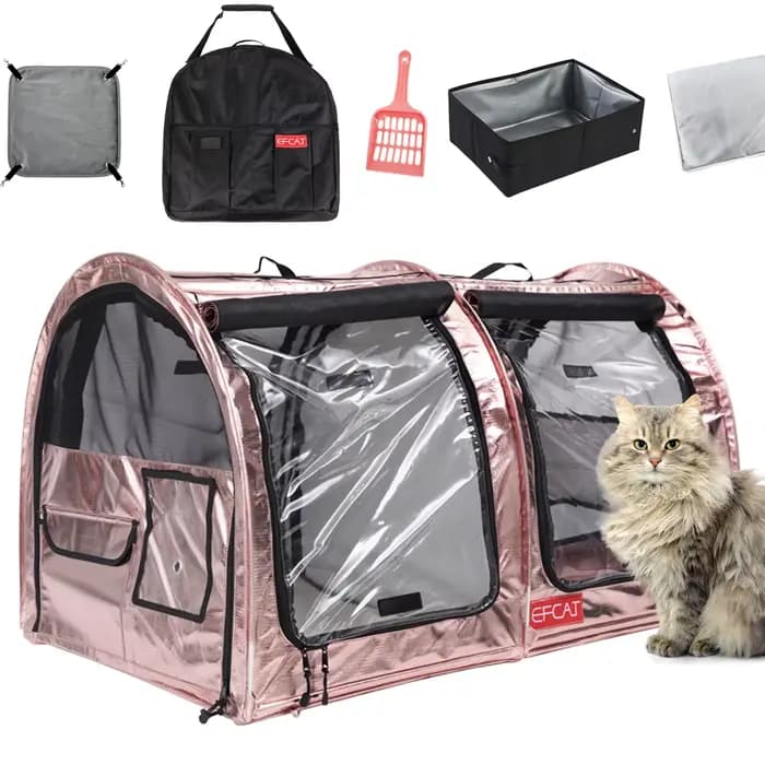 EFCAT Cage de spectacle pliable pour chat, grande tente, maison, salle de livraison de bétail, Cage d'exposition professionnelle Portable pour chat