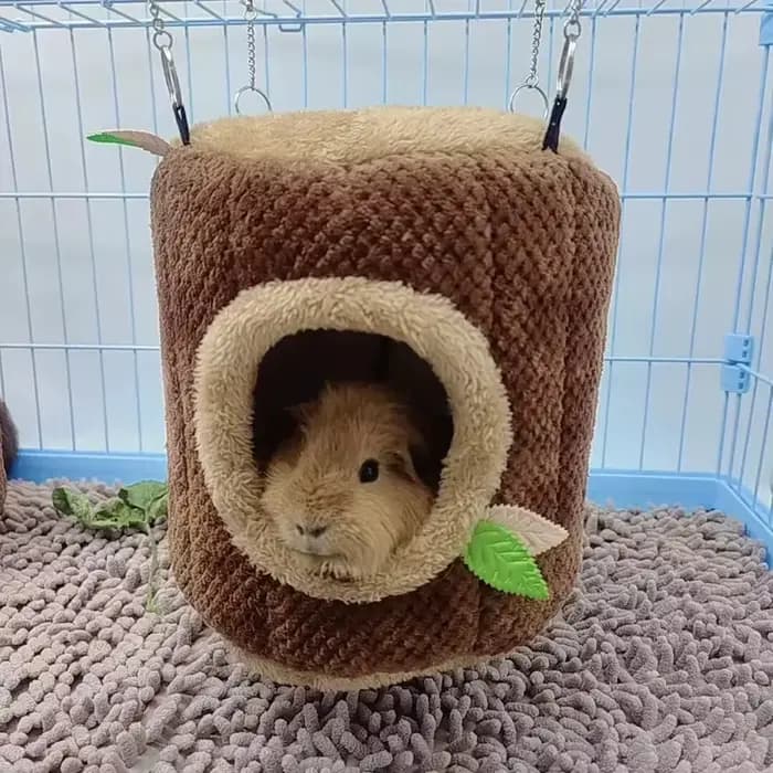 Lit suspendu chaud pour hamster en forme de souche d'arbre