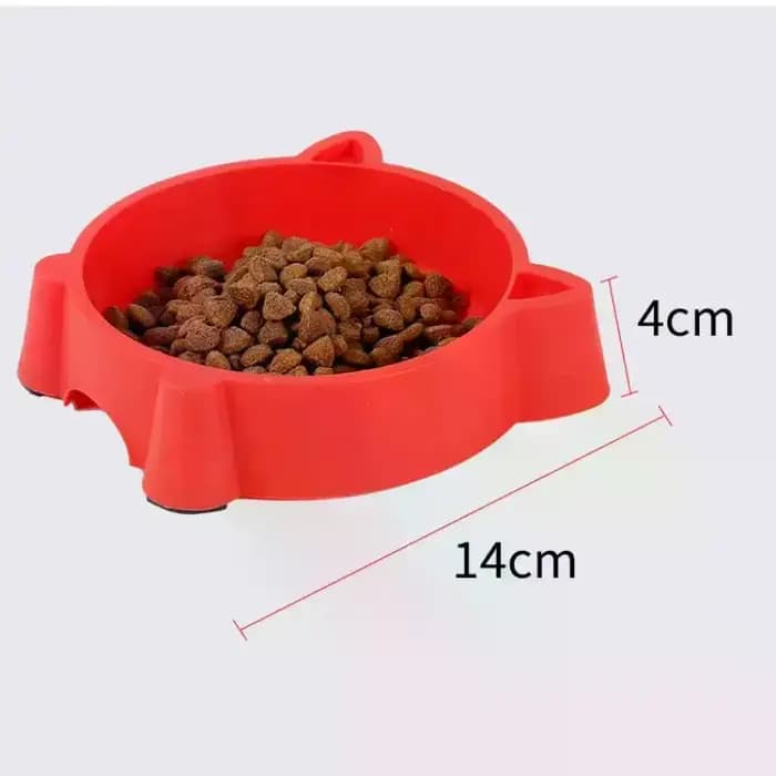 Bol pour animaux de compagnie avec design oreilles de chat mignonnes - Distributeur de nourriture et d'eau en plastique