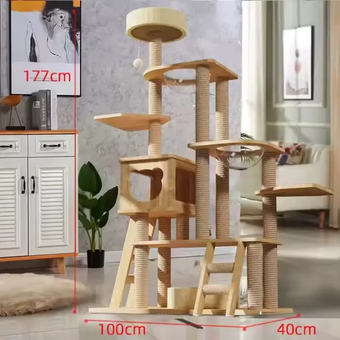Arbre à chat moderne et naturel