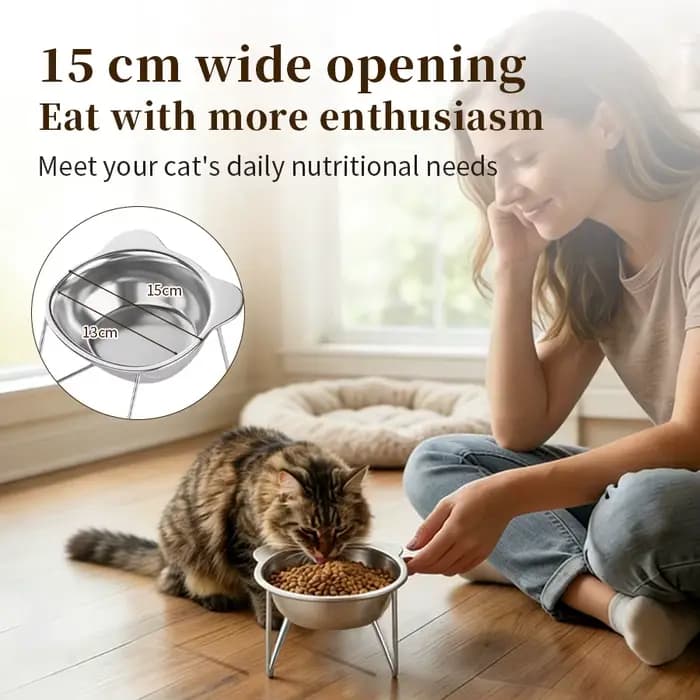 Bol pour chat en acier inoxydable 304