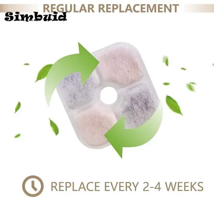 Ensemble de 6/12 filtres de remplacement pour fontaine d'eau pour animaux de compagnie