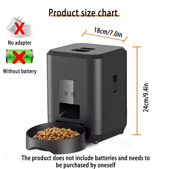 Distributeur d'aliments automatique 2L pour animaux de compagnie