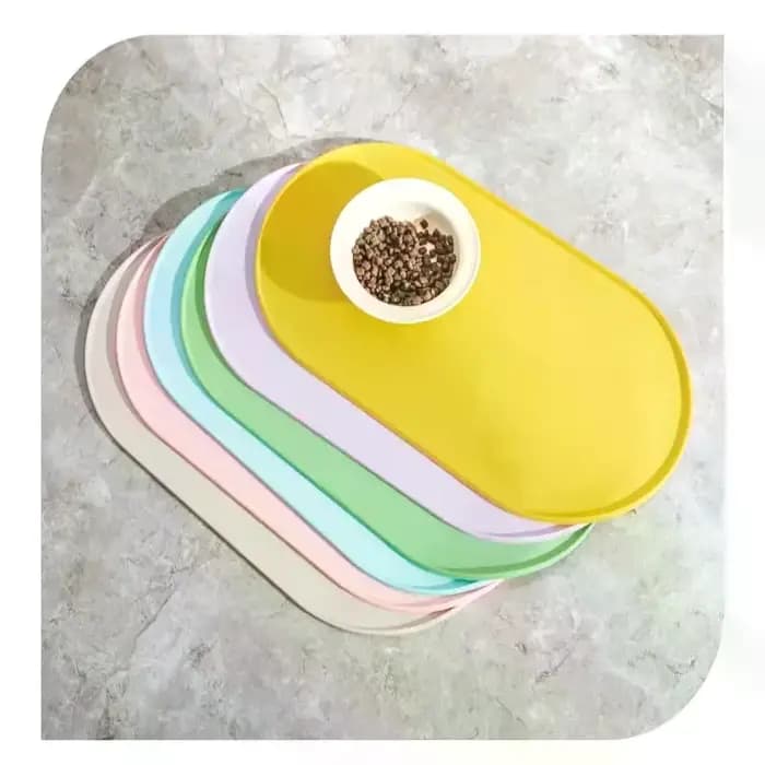 Tapis d'alimentation pour chat avec design antidérapant et imperméable