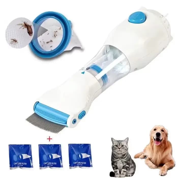 Brosse Électrique Anti Poux pour Animaux de Compagnie