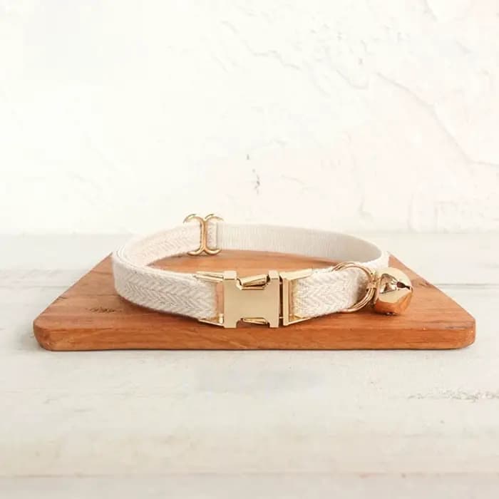 Collier pour chat réglable et Durable avec cloche, boucle en métal de couleur unie, collier pour chien de compagnie, collier personnalisé pour chats et chiens
