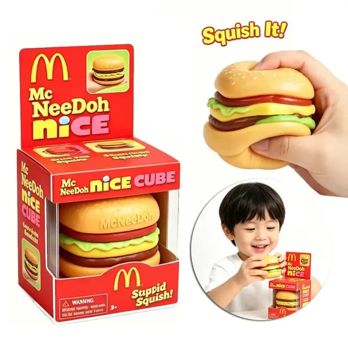 Jouet Squishy Burger en collaboration Mc×NeeDoh